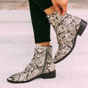 These Three Boutique Snakeskin Steve Madden Booties